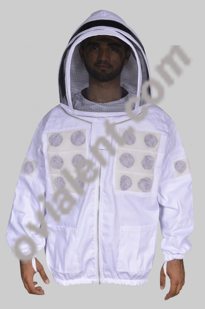 Ventilated beekeeping jacket hoodies style
